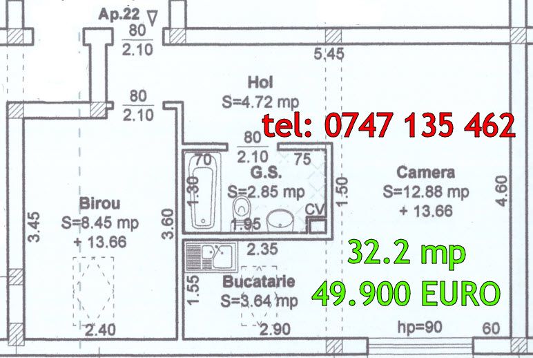 Apartament 1 camera in zona DACIA, DIRECT PROPRIETAR