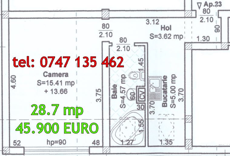 Apartament 1 camera in zona DACIA, DIRECT PROPRIETAR