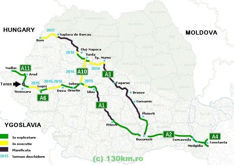 Teren front stradal la Autostrada A1