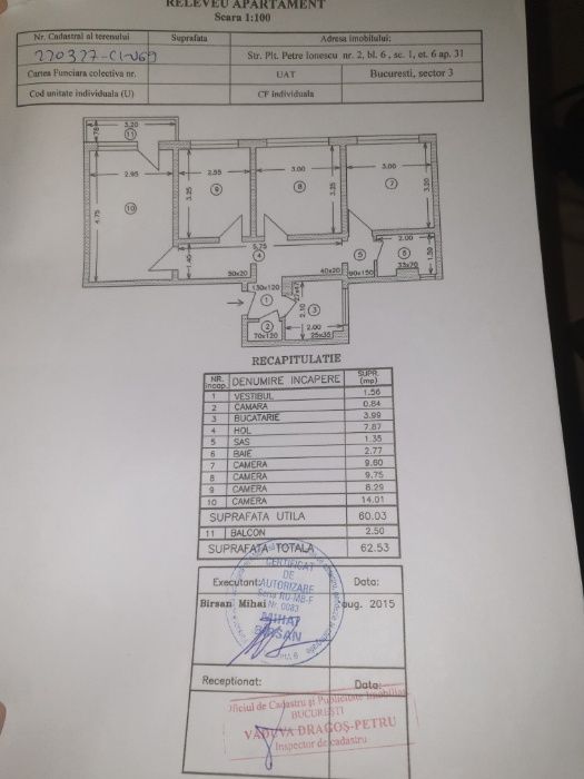 Apartament 4 camere Bloc Reabilitat Petre Ionesecu Confort II mobilat