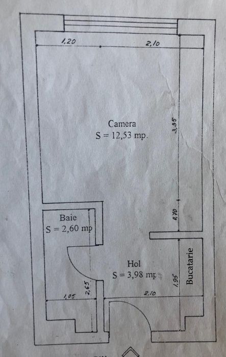 Garsonera 20 m², Bloc C8, etaj 2, zona cet Constanta