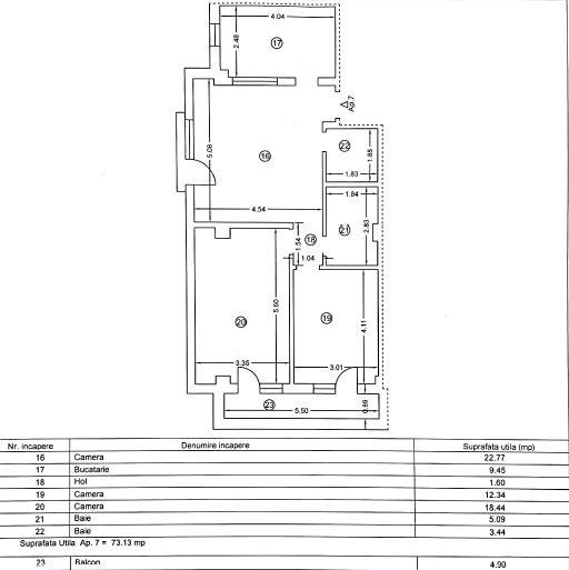 Apartament 4 camere duplex 73mp + pod 40mp parcare zona compozitorilor