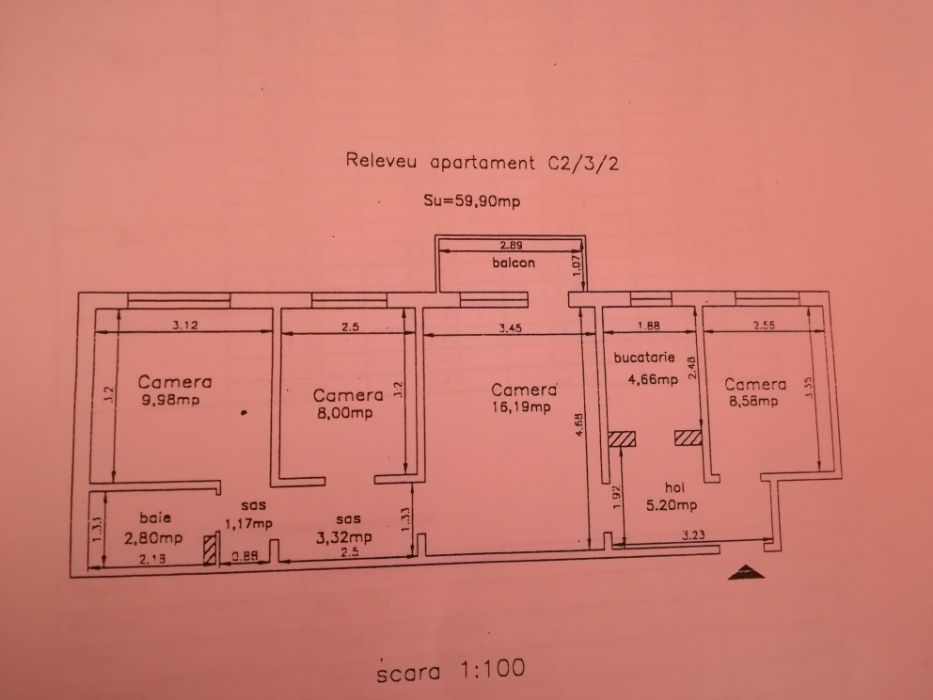 Apartament 4 camere zona Zimbru