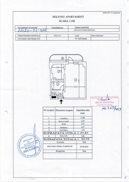 Particular, autogara Militari, 28mp+balcon 6mp, renovata, p+g+f+t, neg